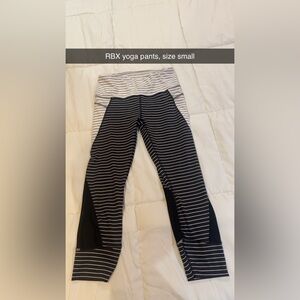 RBX Striped Leggings - Black and White